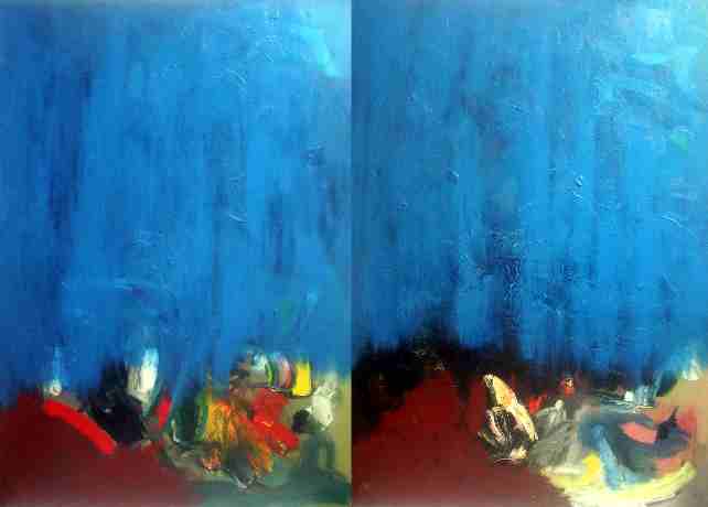 Rue tous tranquilles, 2003. Jean-Guy Laplante. Huile sur toile. 152 cm x 202.6 cm. © L'Artothèque 