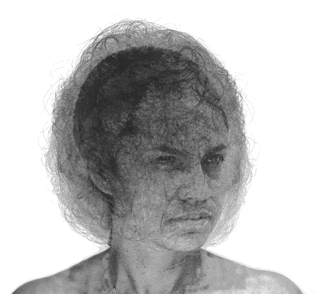 Sleepwalker 2, 2014. Claudia Bernal. Estampe, impression digitale. 84 x 107 cm. © L'Artothèque 