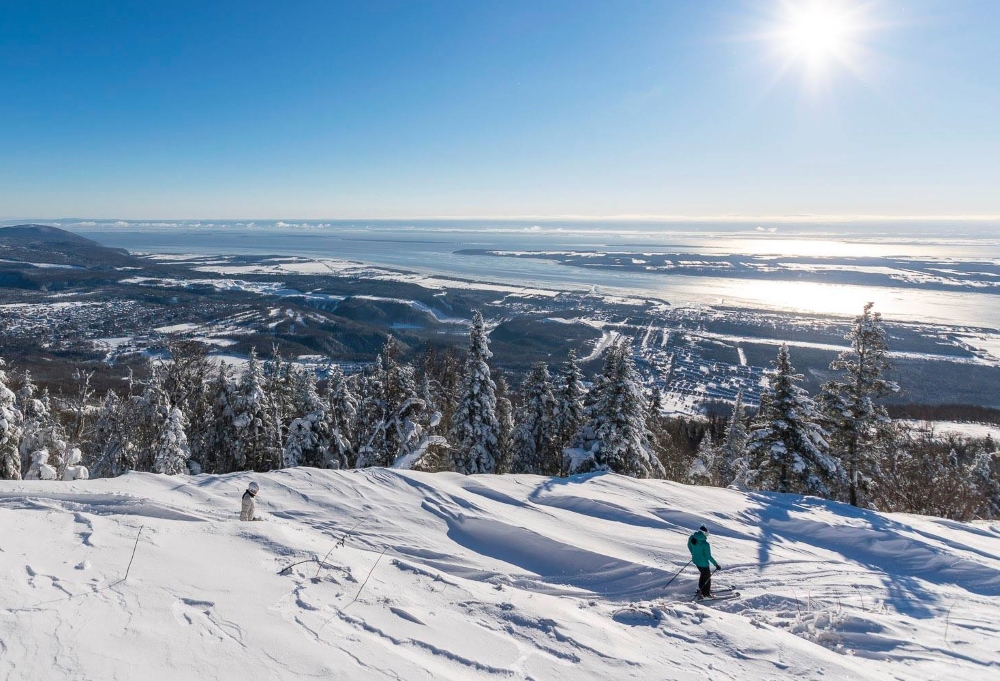 L'hiver au Mont-Sainte-Anne: pour le ski... et la vue! Photo: Facebook Mont-Sainte-Anne