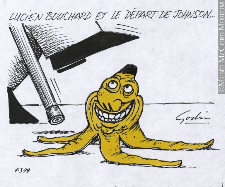 Caricature d’Éric Godin. Don de M. Éric Godin. © Musée McCord