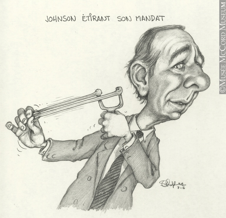 Caricature de Serge Chapleau. Don de Serge Chapleau. © Musée McCord