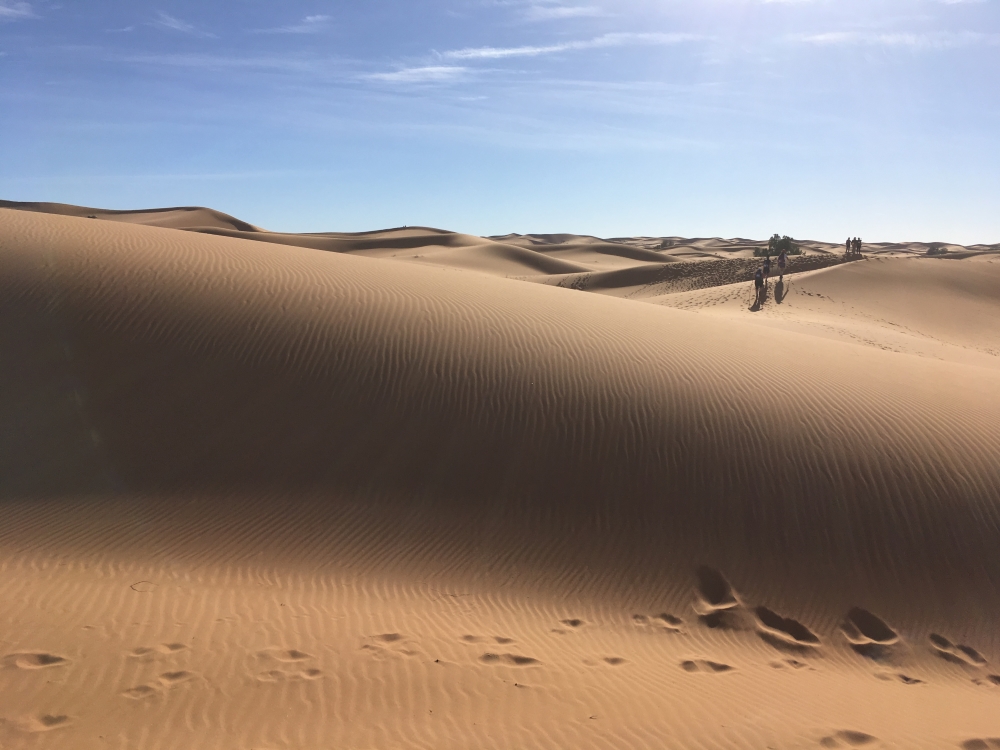 Jour 2, devant nous, des dunes à perte de vue. Photo: Véronique Leduc