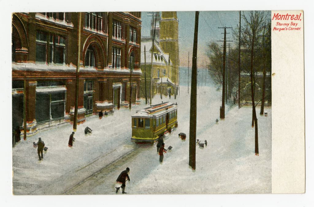 Cartes Postales Anciennes De Montr Al En Hiver Avenues Ca